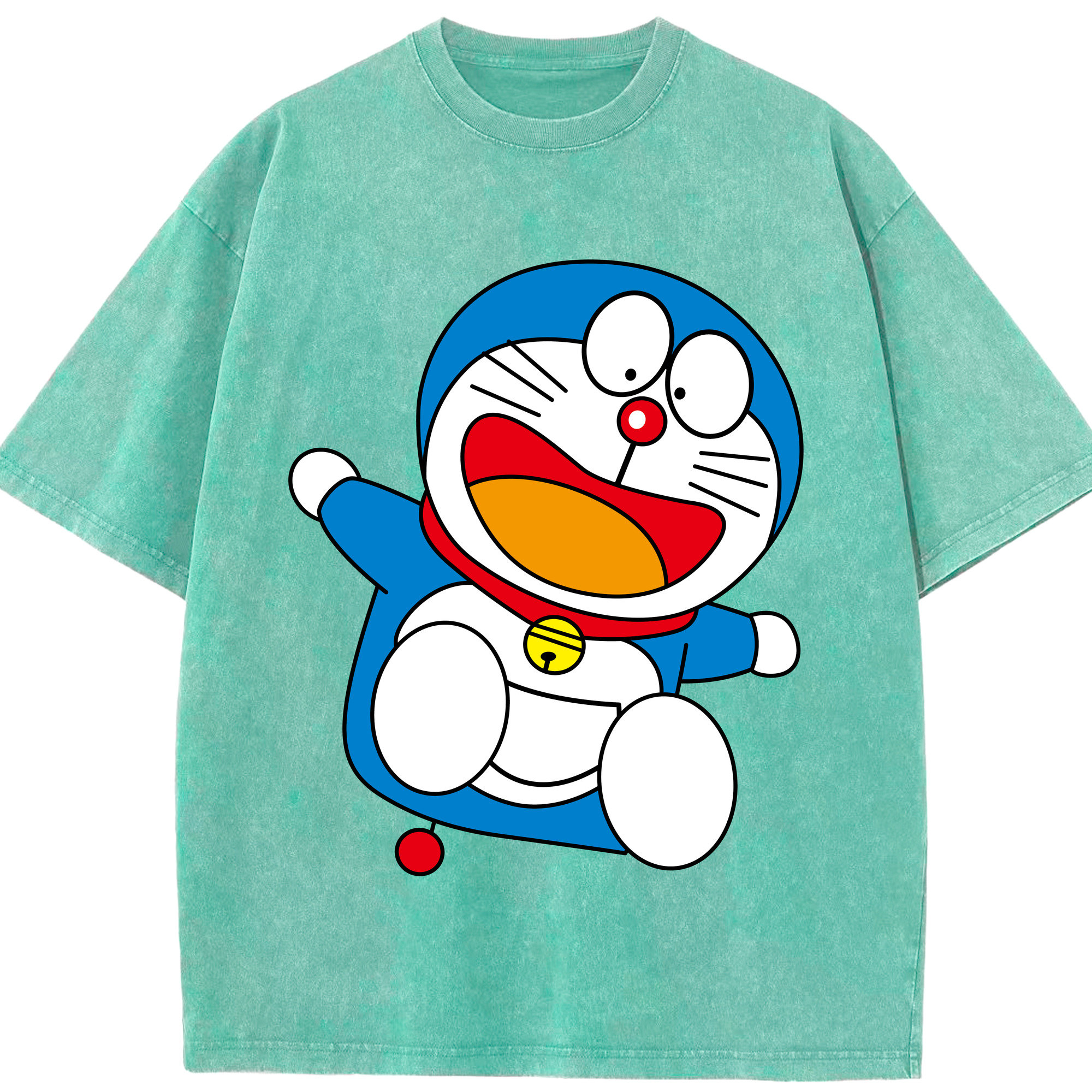 （画像用） ドラえもん Doraemon 綿100% ヴィンテージ風 半袖Tシャツ（フロントプリント）